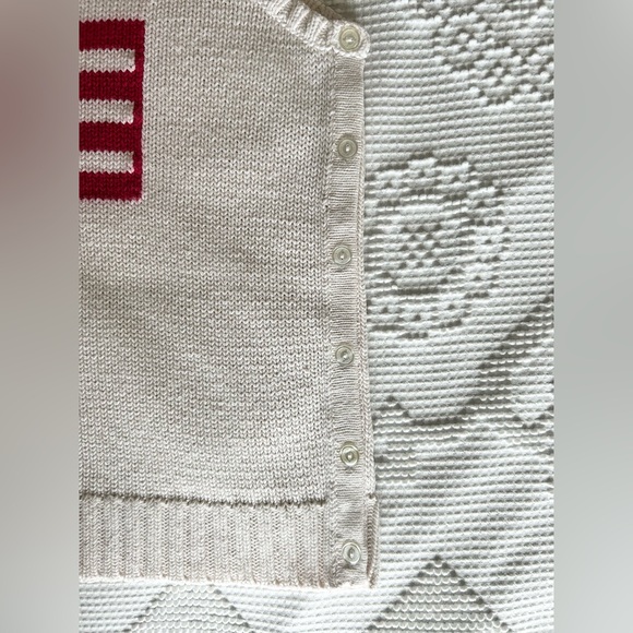 Vintage Liz Claiborne Sport American Flag Sweater Vest Size M 4th of July - Picture 3 of 12
